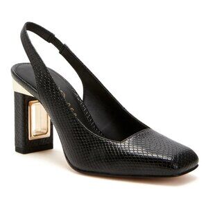 Katy Perry The Hollow Heel Sling Back Snake Embossed Black